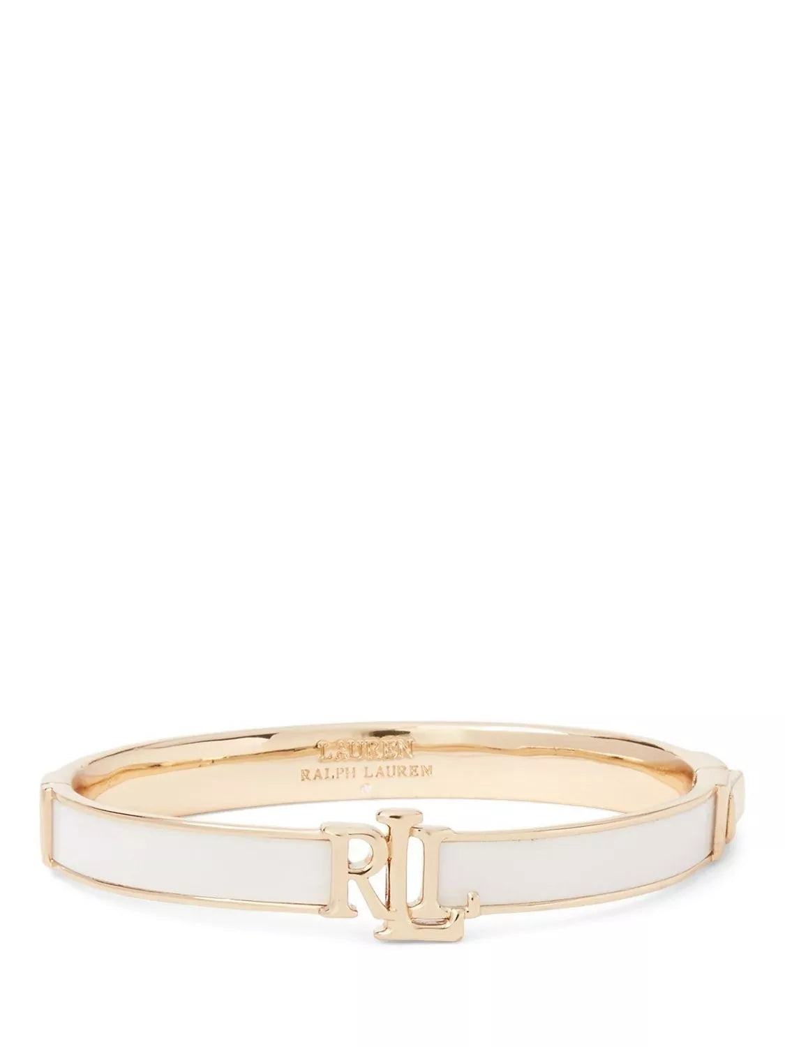 Lauren Ralph Lauren monogram bangle gold/white, UK version