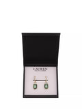 Ralph Lauren drop earrings gold tone green erinite, imported from the UK