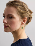 Ralph Lauren drop earrings gold tone green erinite, imported from the UK