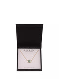 Lauren Ralph Lauren green glass pendant necklace with gold tone (British brand)