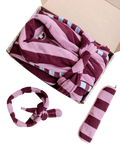 TBCo relaxation gift set burgundy stripe, imported from the UK