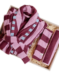TBCo relaxation gift set burgundy stripe, imported from the UK