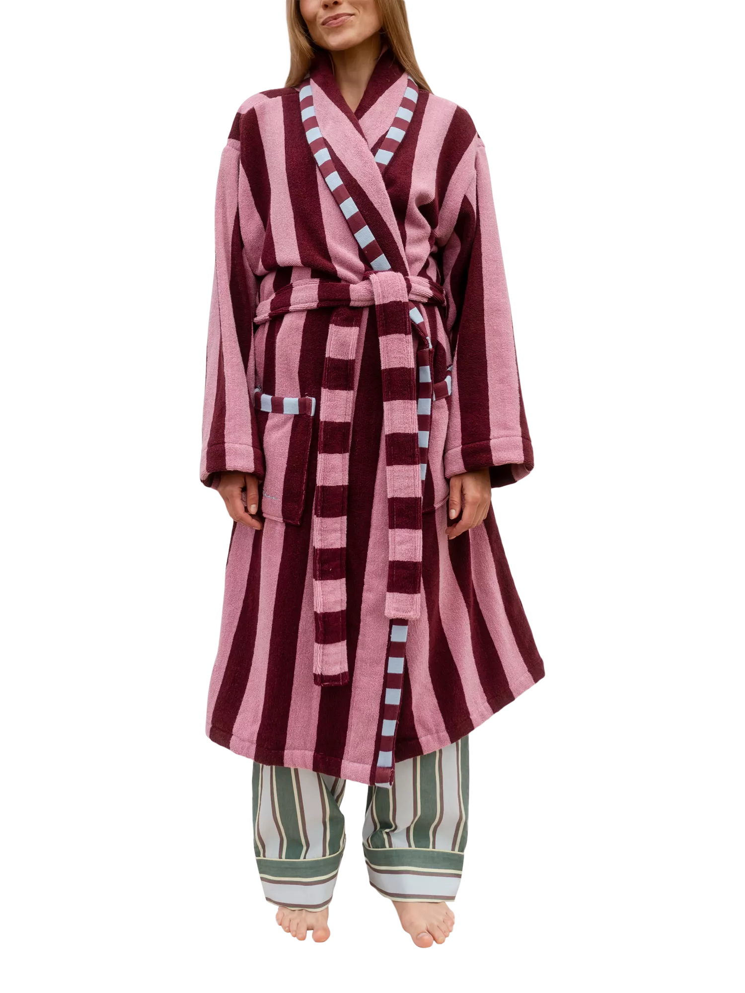 TBCo relaxation gift set burgundy stripe, imported from the UK