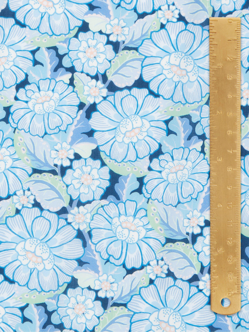 Liberty Fabrics Tana Lawn Clifton Street blue fabric - British product