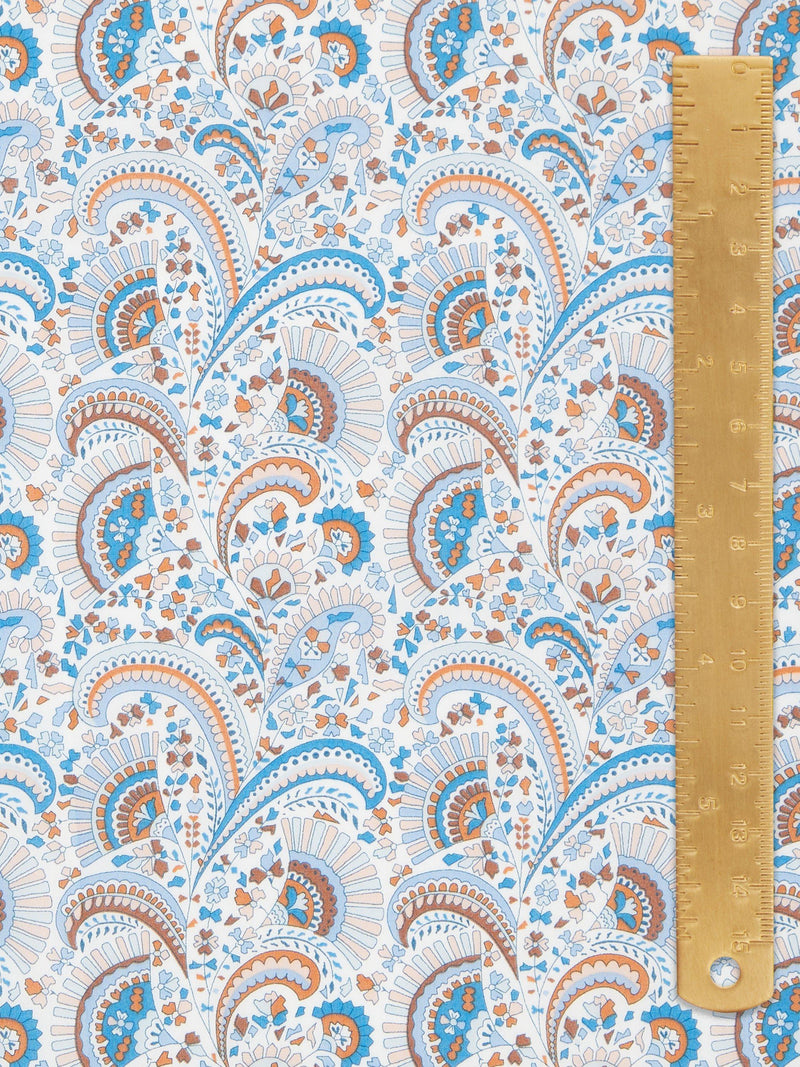 Liberty Fabrics Jasvinder paisley fabric multi colour (British brand)