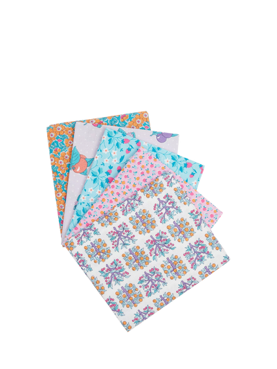 John Lewis Liberty Fabrics Gifts From the Garden Lasenby Cotton Fat Quarter Quilting Fabric Lilac Pack of 5- Buy online at McGrocer
