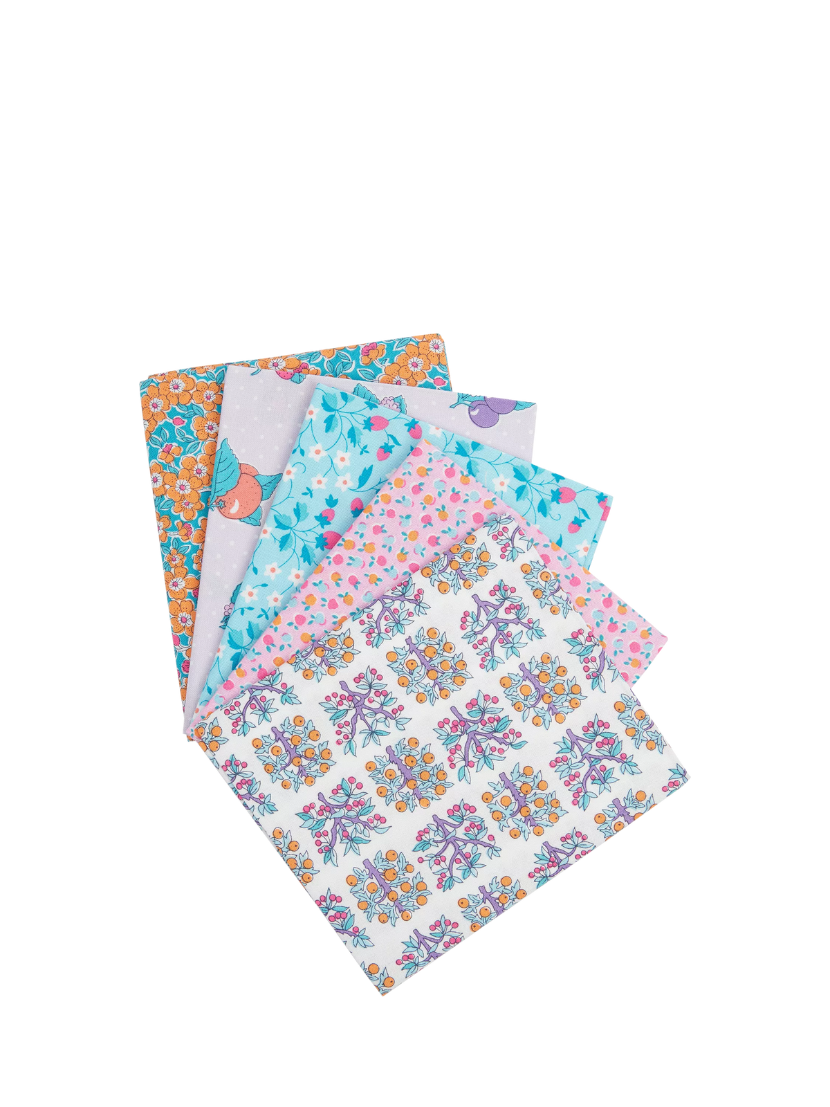 Liberty Fabrics cotton fat quarter quilting fabric Lilac pack of 5 (British brand)