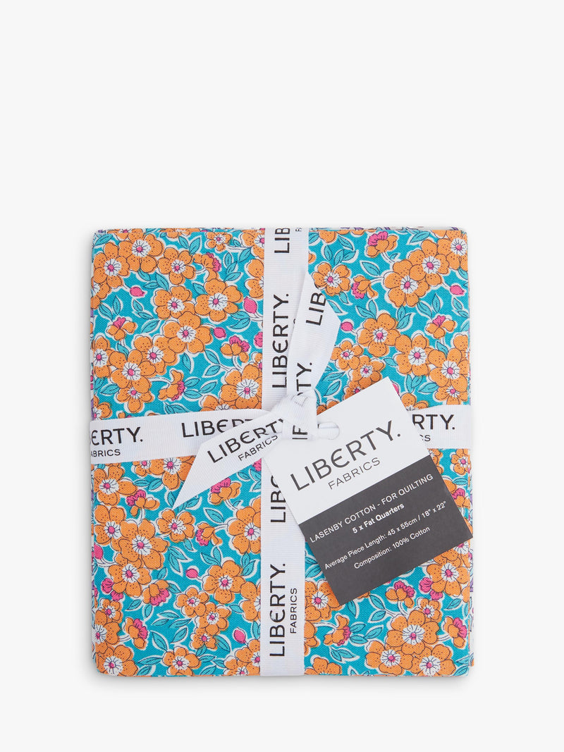 Liberty Fabrics cotton fat quarter quilting fabric Lilac pack of 5 (British brand)