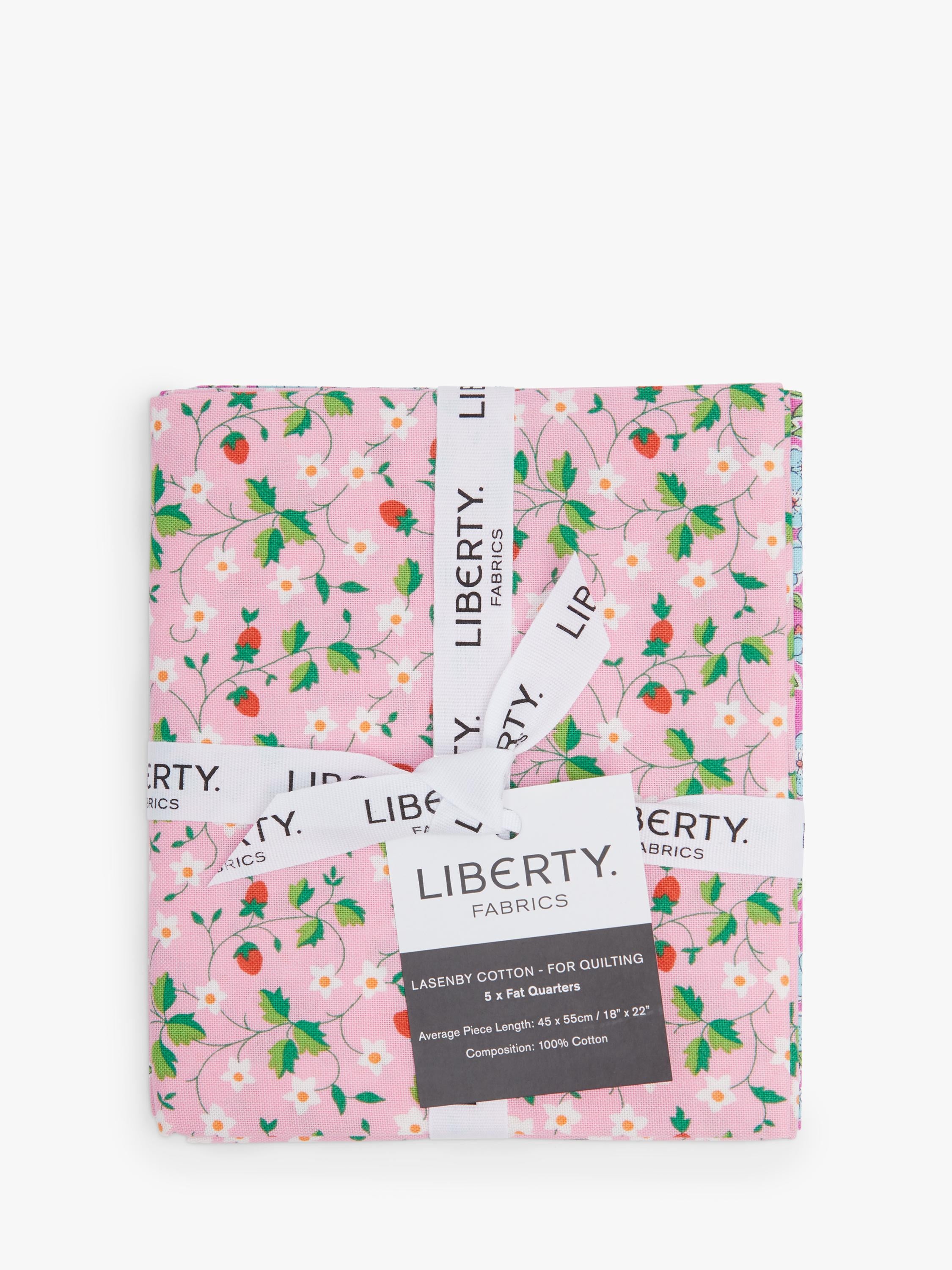 Liberty Fabrics cotton fat quarter quilt fabric peach pack 5 (British brand)