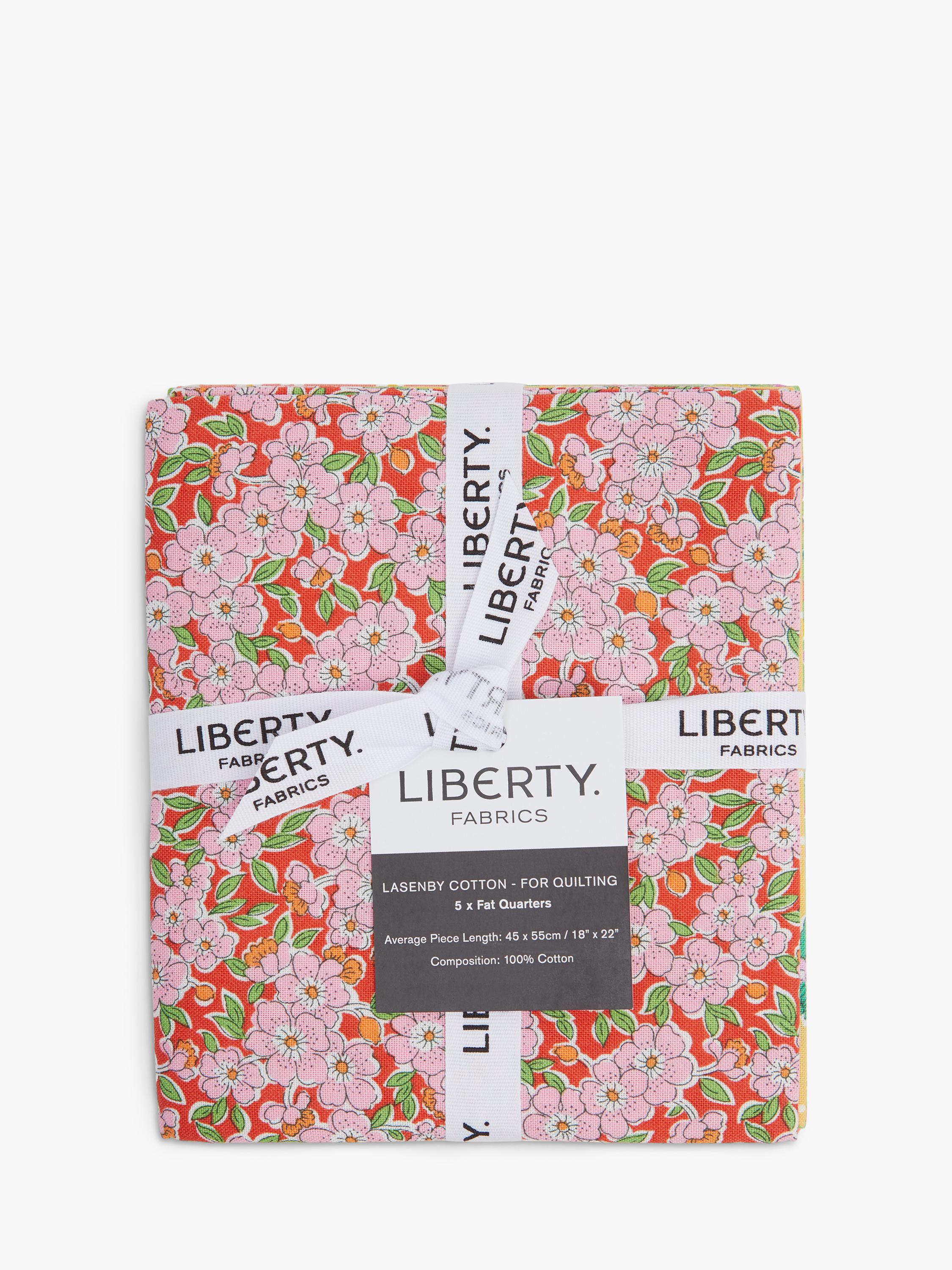 Liberty Fabrics fat quarter pack of 5 yellow Lasenby cotton (British brand)