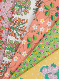 Liberty Fabrics fat quarter pack of 5 yellow Lasenby cotton (British brand)