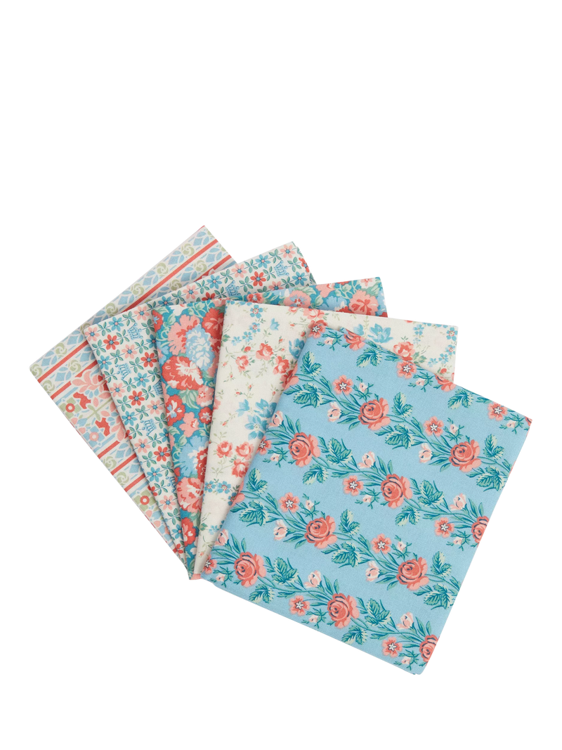 Liberty Fabrics Palace Gardens Lasenby cotton fat quarter fabric pack, imported from the UK