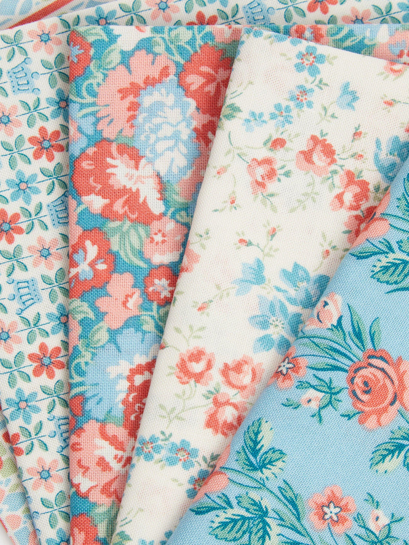 Liberty Fabrics Palace Gardens Lasenby cotton fat quarter fabric pack, imported from the UK
