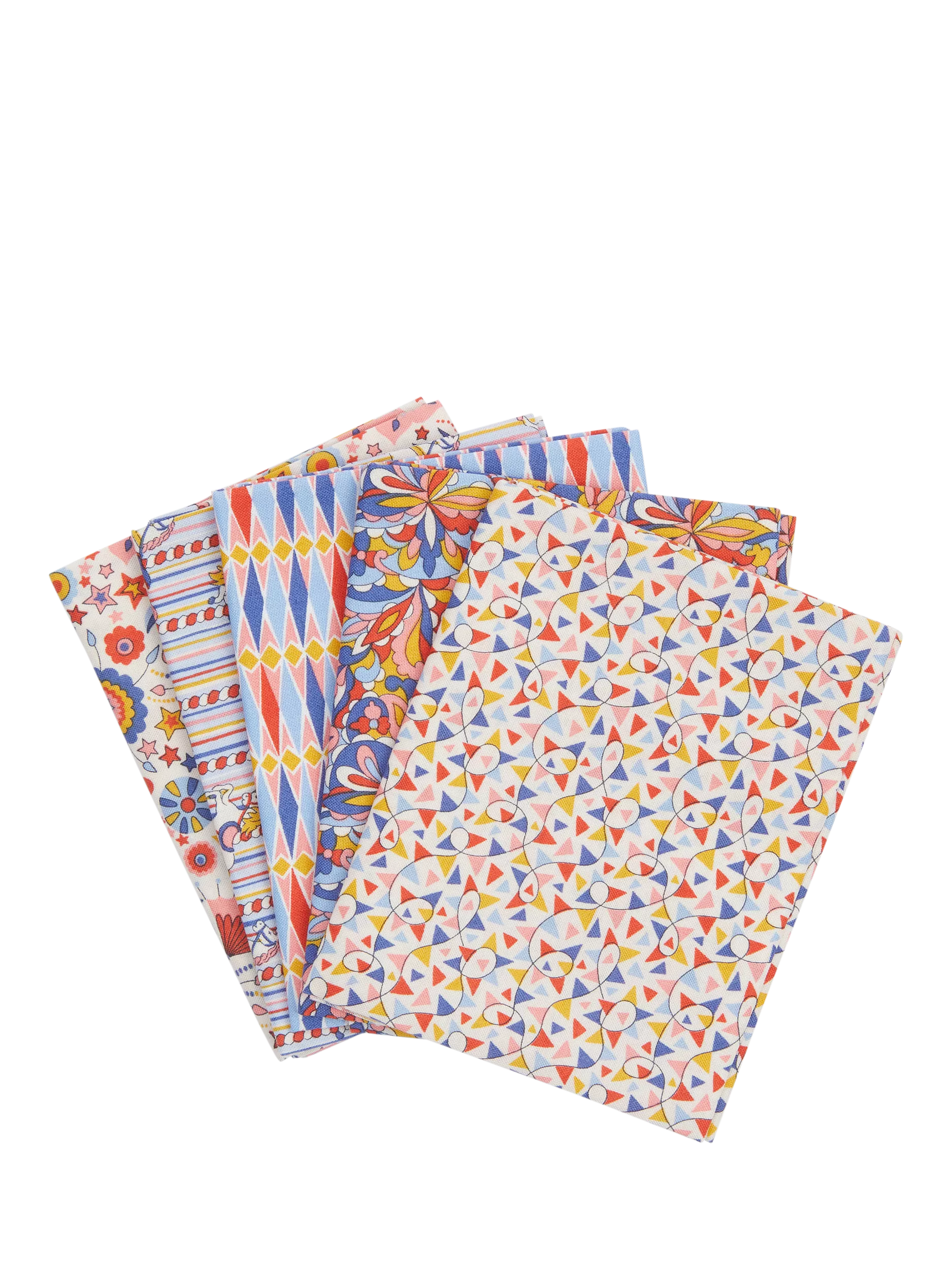 Liberty Fabrics fat quarter pack 5 blue red - British product