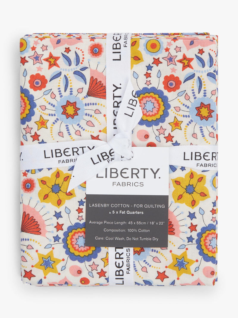 Liberty Fabrics fat quarter pack 5 blue red - British product