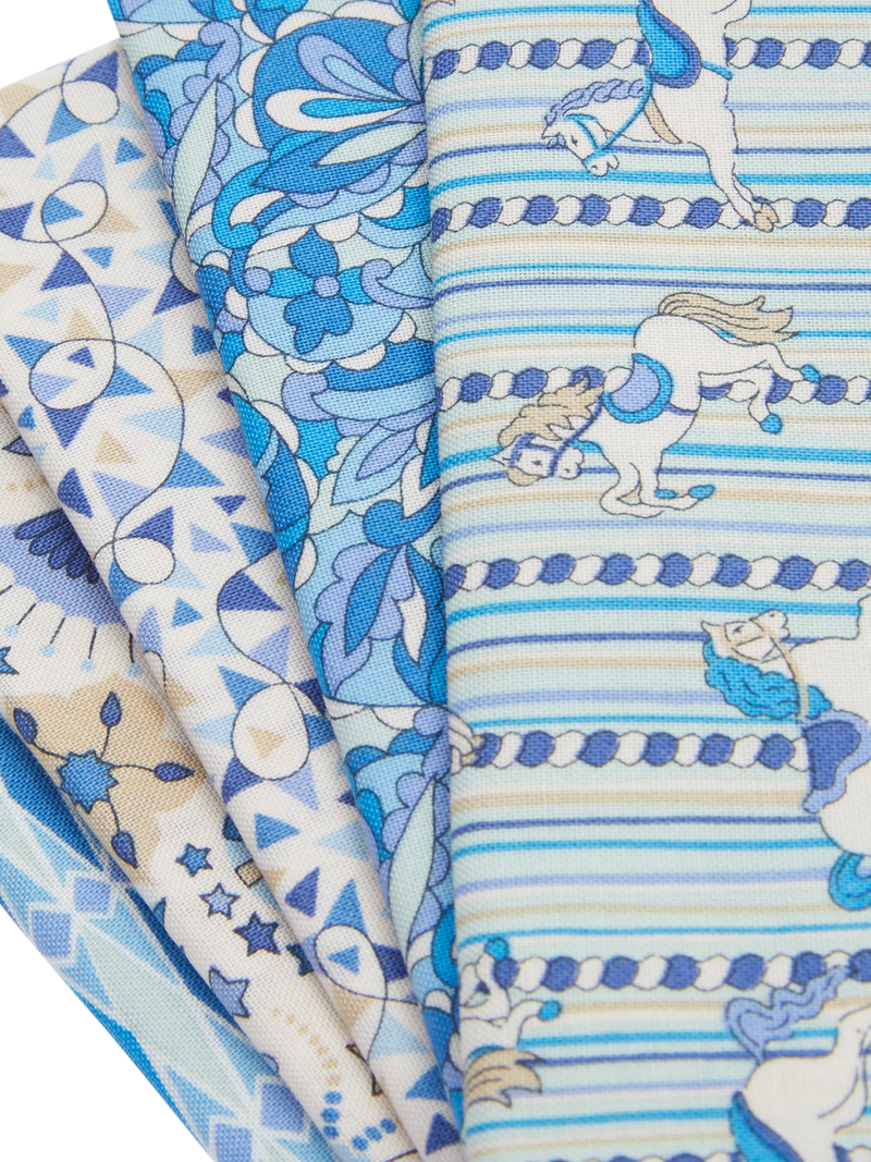 Liberty Fabrics Summer Fair fat quarter quilting fabric pack blue - British product