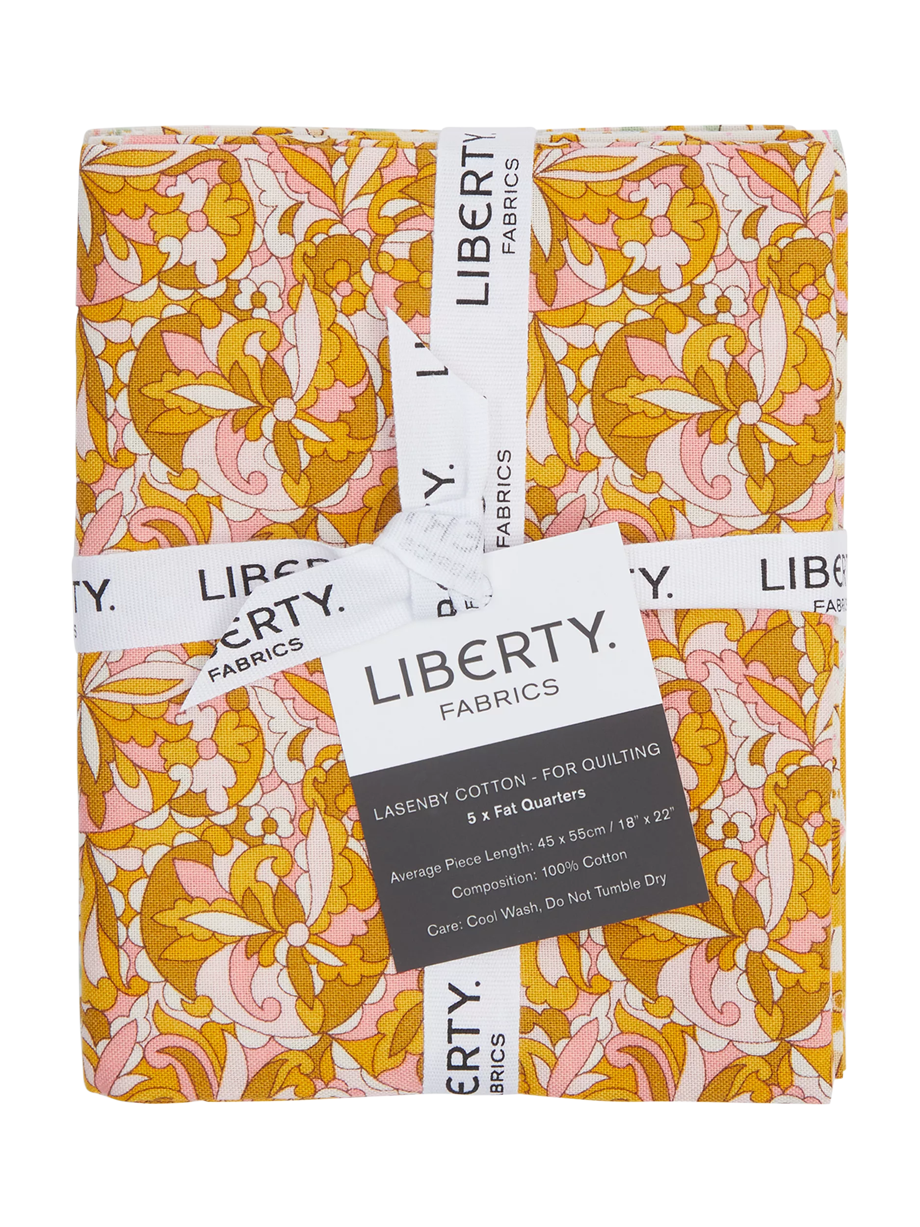Liberty Fabrics Summer Fair yellow quilting fat quarter pack (British brand)