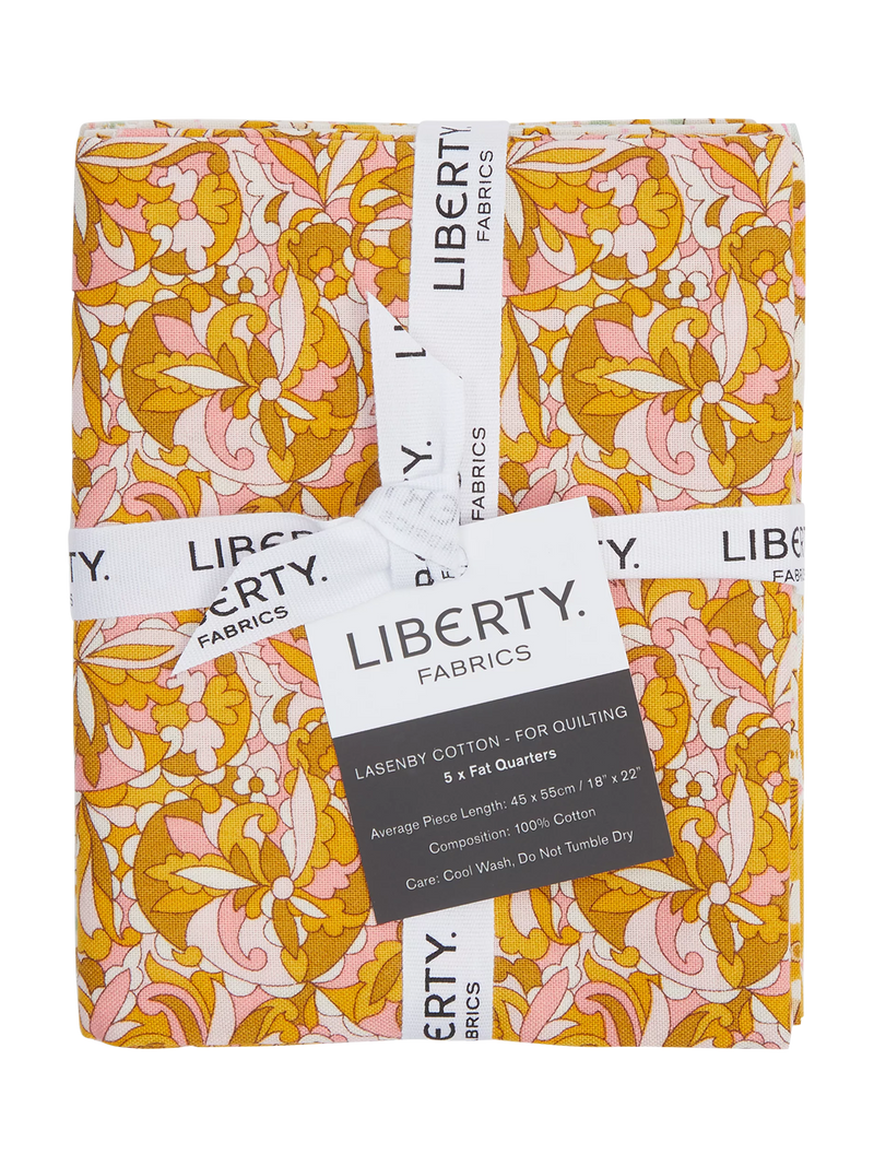 Liberty Fabrics Summer Fair yellow quilting fat quarter pack (British brand)