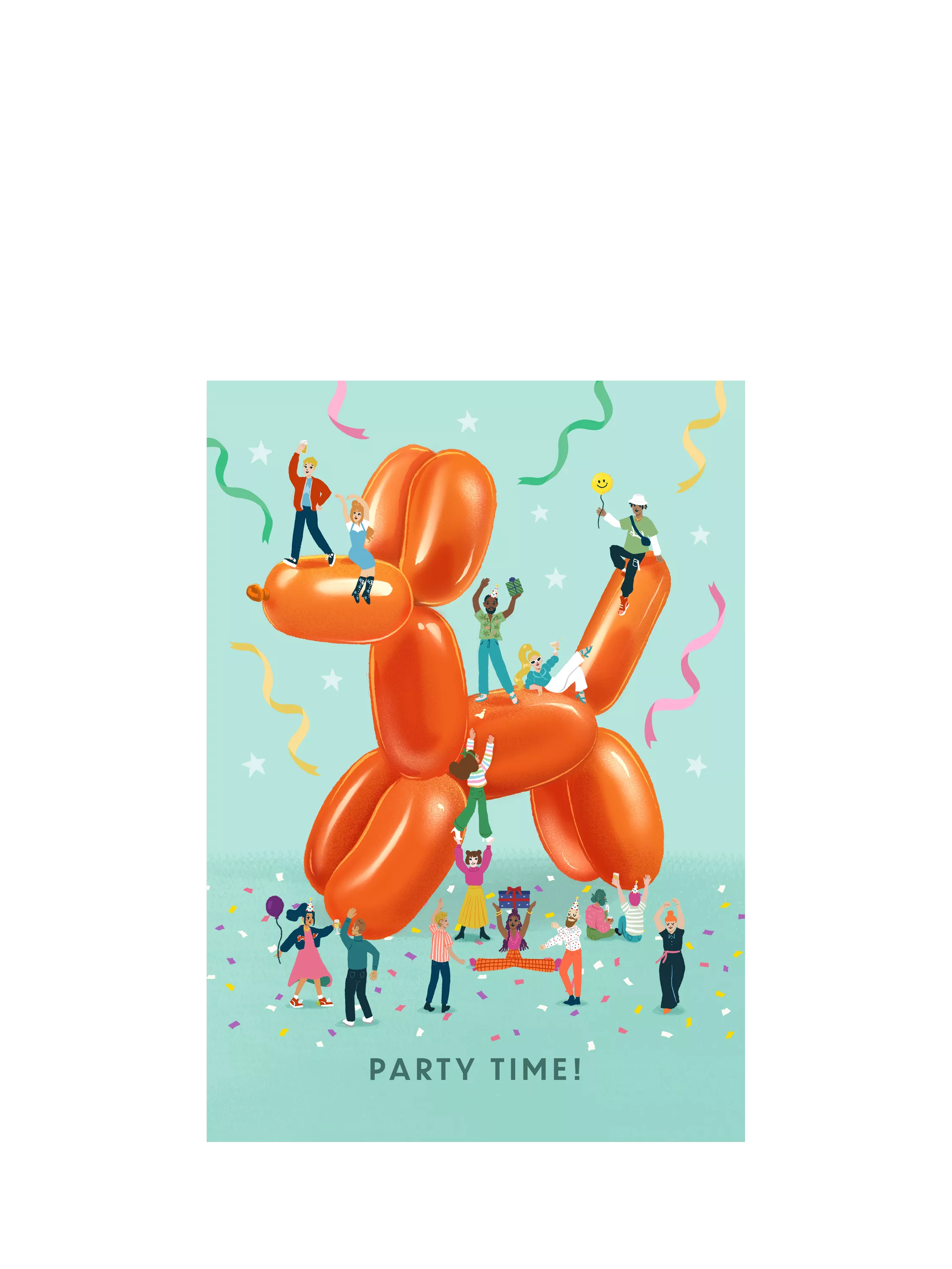 The London Studio Balloon Dog Party Time card (British brand)