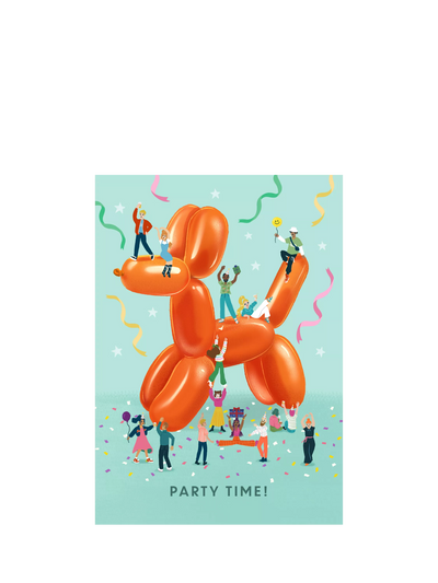 John Lewis The London Studio Balloon Dog Party Time Greetings Card- Buy online at McGrocer
