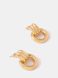 Mint Velvet link hoop earrings gold tone 2cm, imported from the UK