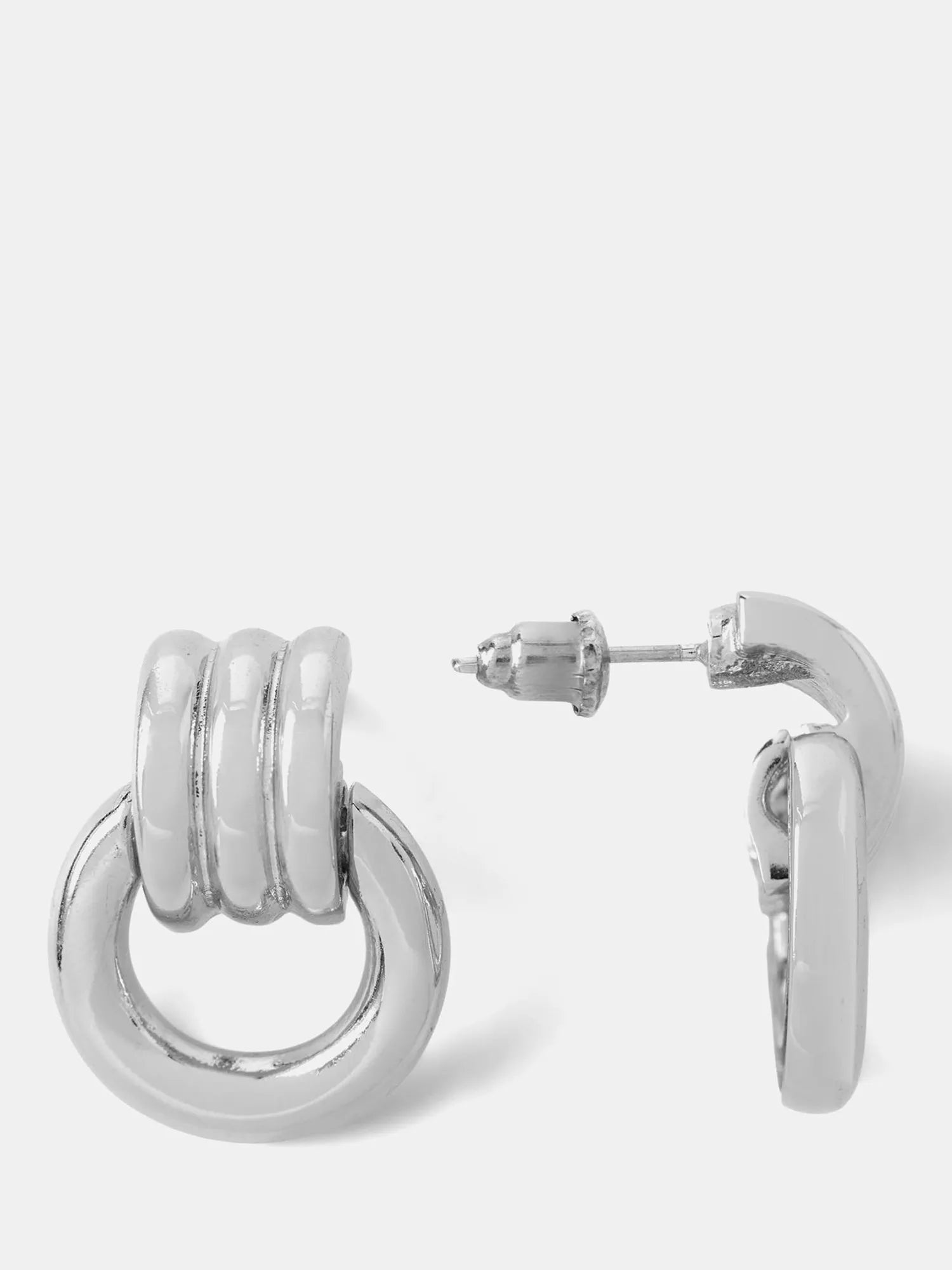 Mint Velvet Link Hoop Earrings 2cm