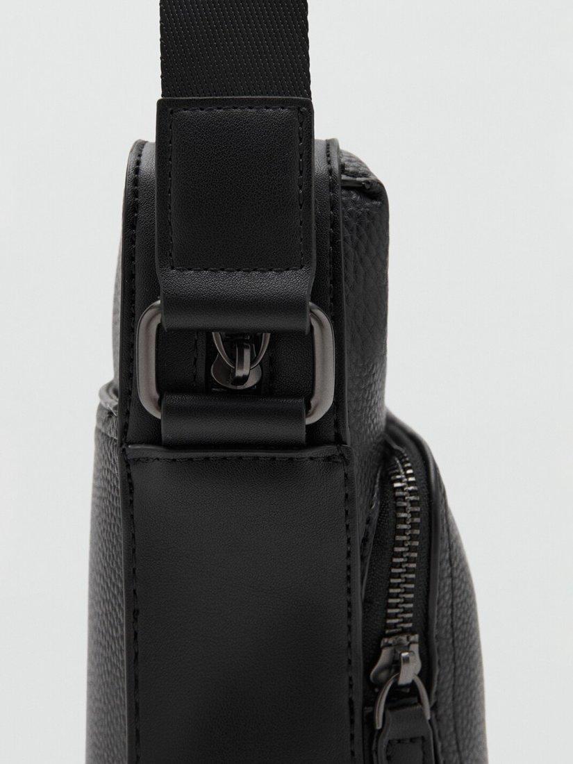 Mango Park Messenger Bag in black, imported from the UK
