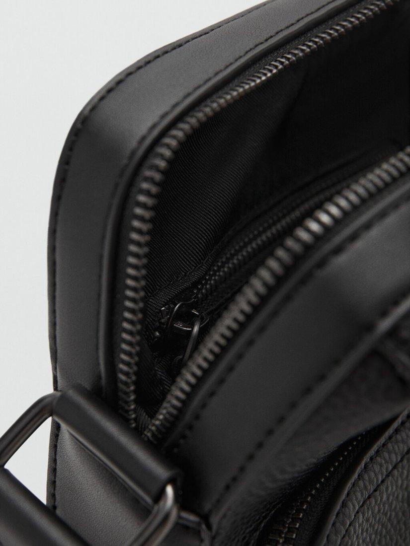 Mango Park Messenger Bag in black, imported from the UK