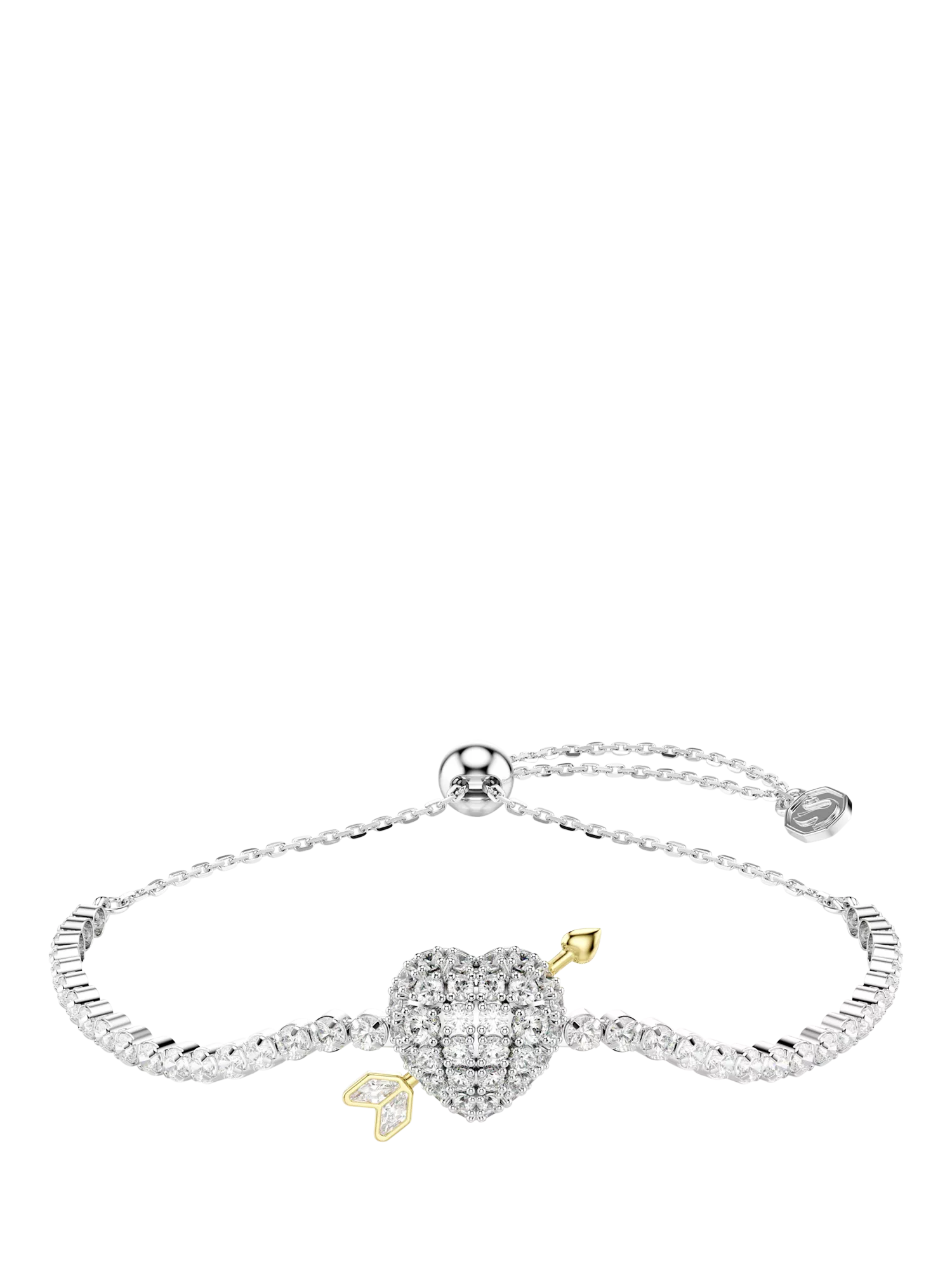 Swarovski white crystal heart and arrow bracelet - British product