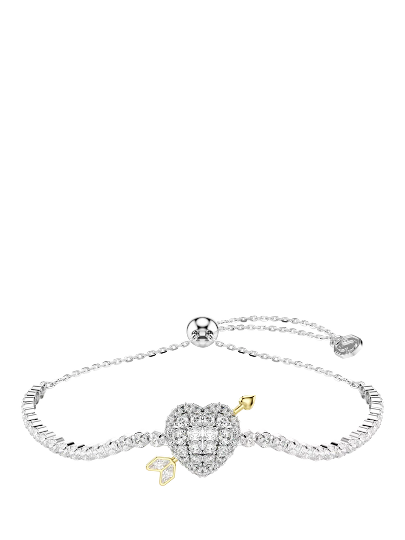 Swarovski white crystal heart and arrow bracelet - British product