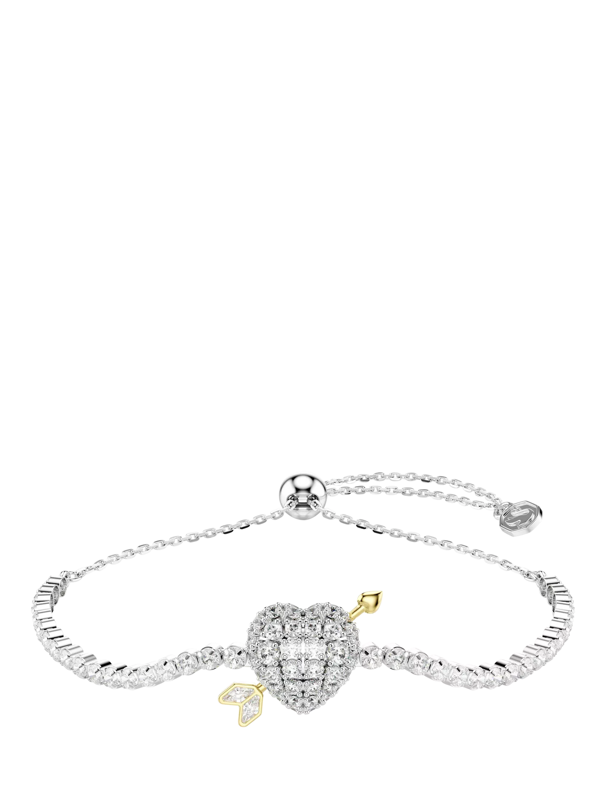 Swarovski white crystal heart and arrow bracelet - British product