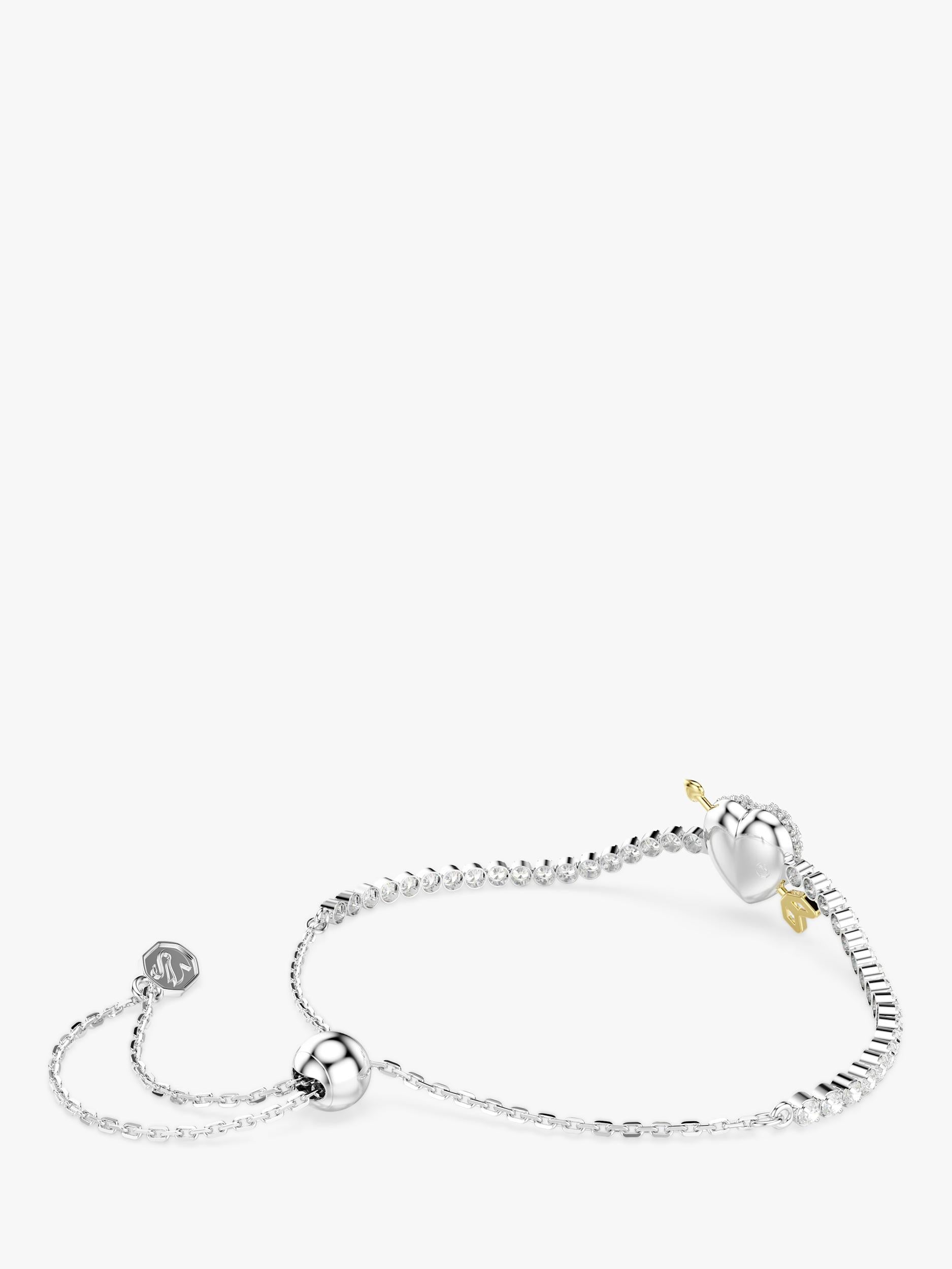 Swarovski white crystal heart and arrow bracelet - British product
