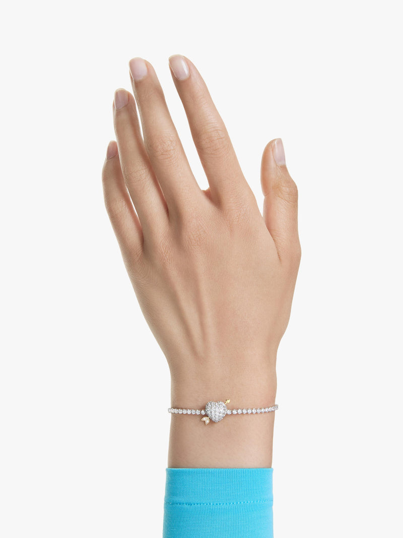 Swarovski white crystal heart and arrow bracelet - British product
