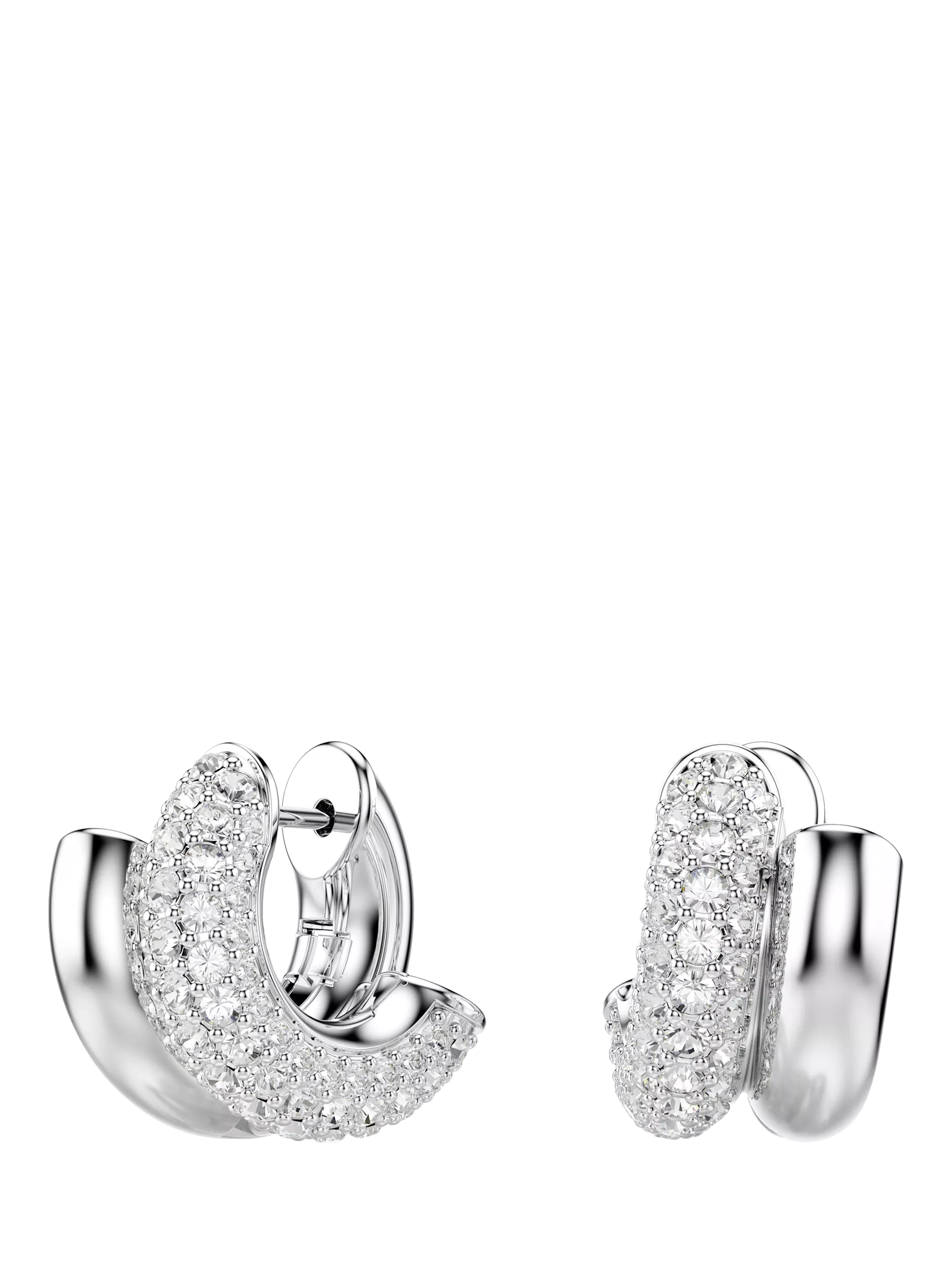 Swarovski crystal hoop earrings white, UK version
