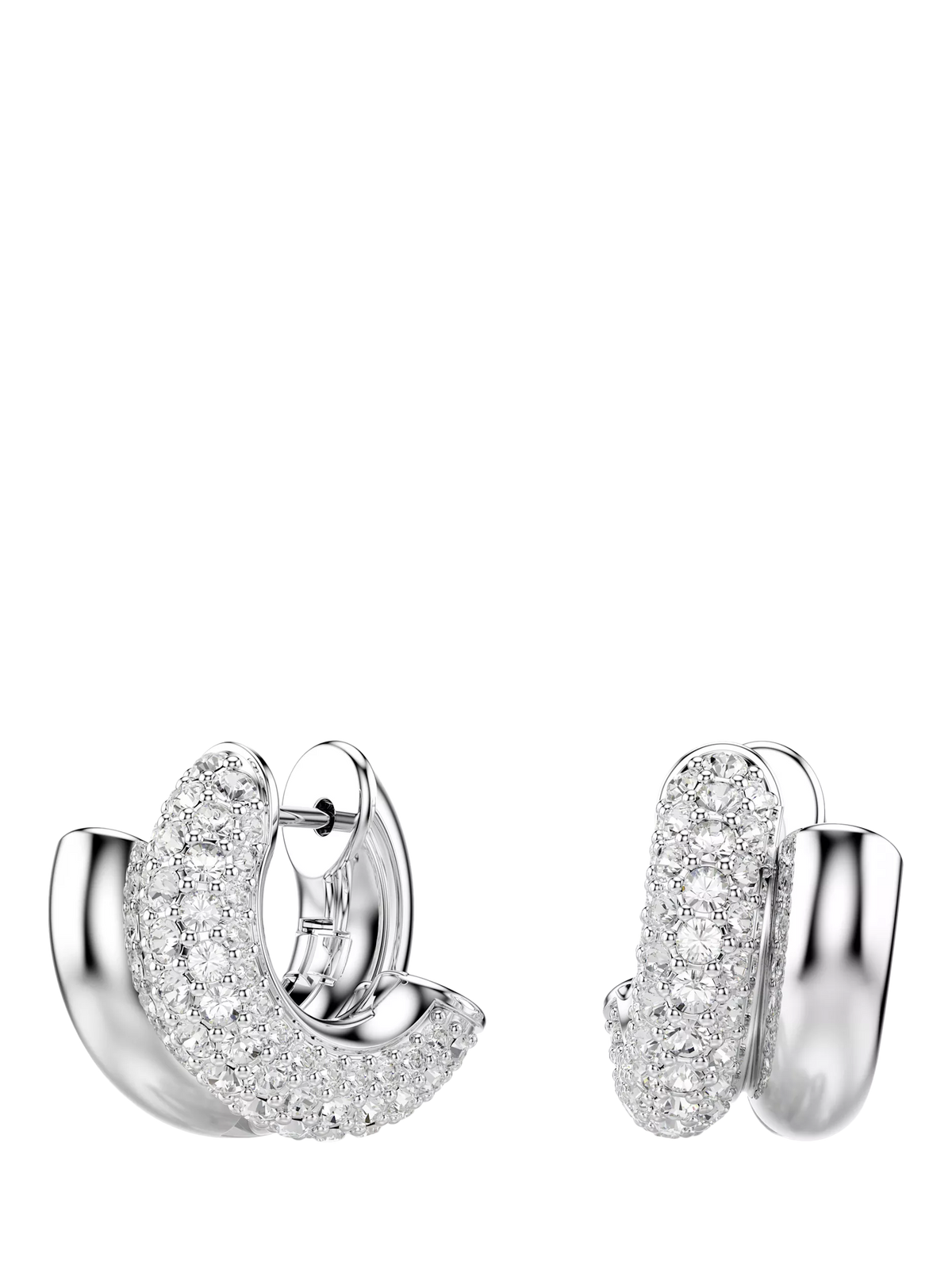 Swarovski crystal hoop earrings white, UK version