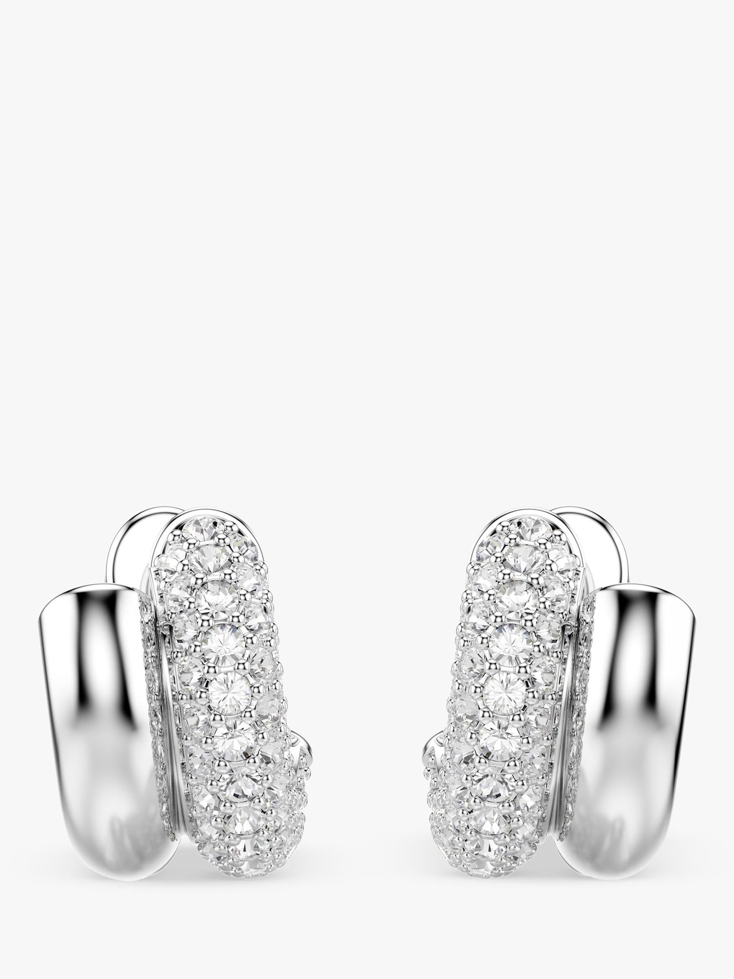 Swarovski crystal hoop earrings white, UK version