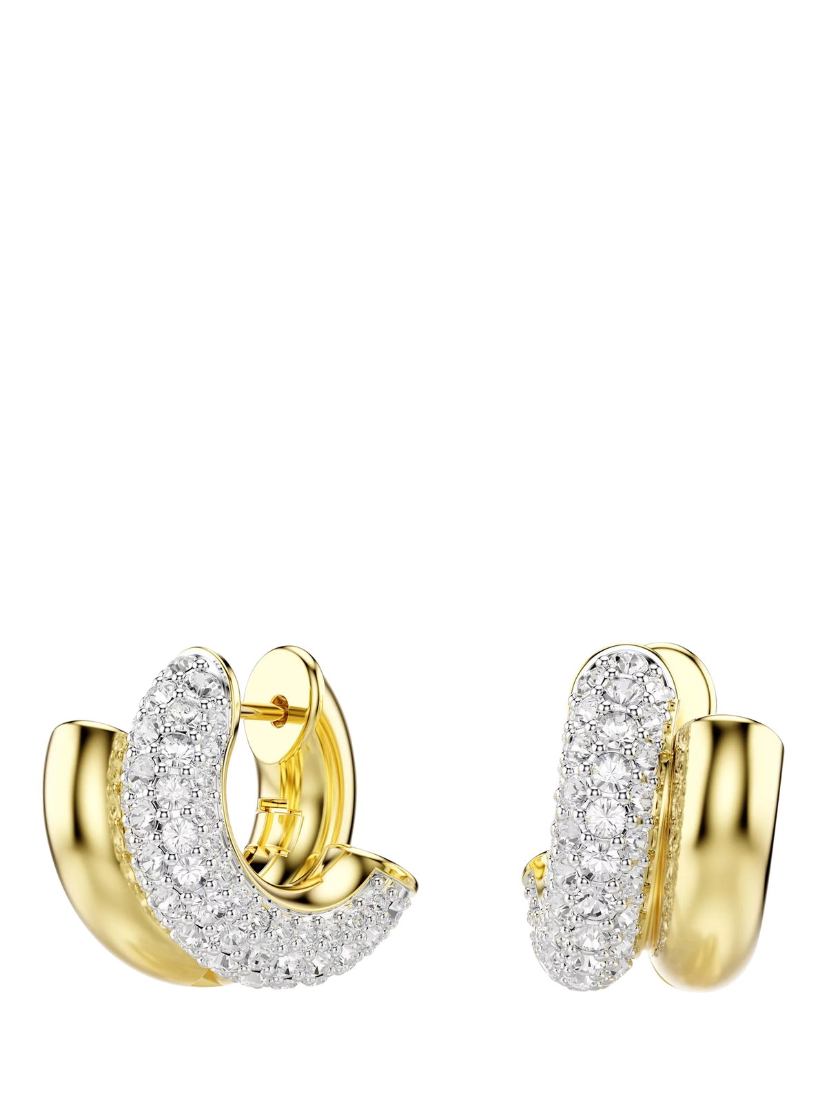 Swarovski gold crystal hoop earrings (British brand)