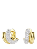 Swarovski gold crystal hoop earrings (British brand)