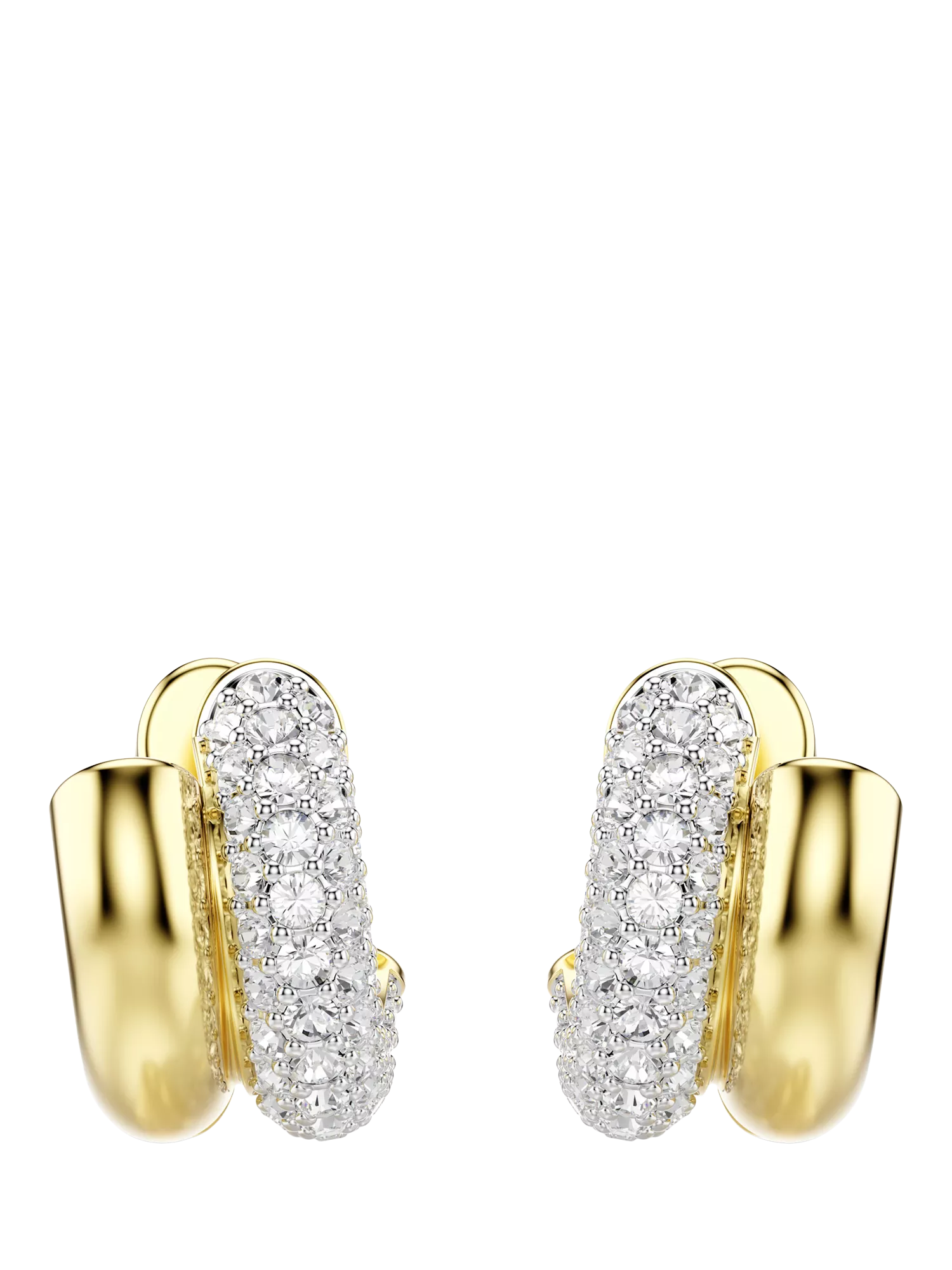 Swarovski gold crystal hoop earrings (British brand)