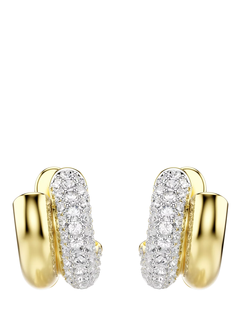 Swarovski gold crystal hoop earrings (British brand)