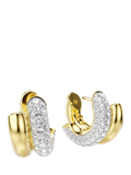 Swarovski gold crystal hoop earrings (British brand)