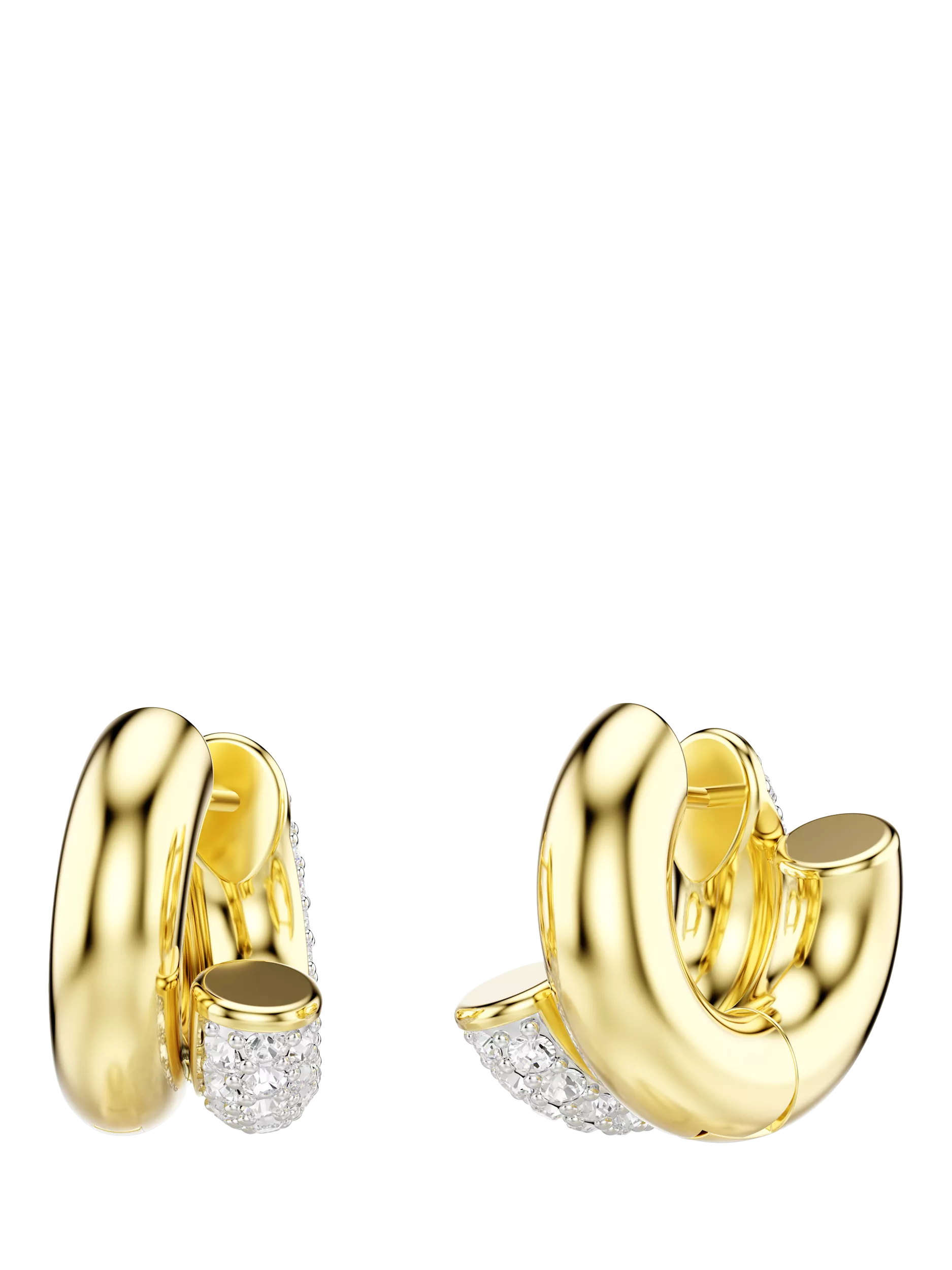 Swarovski gold crystal hoop earrings (British brand)
