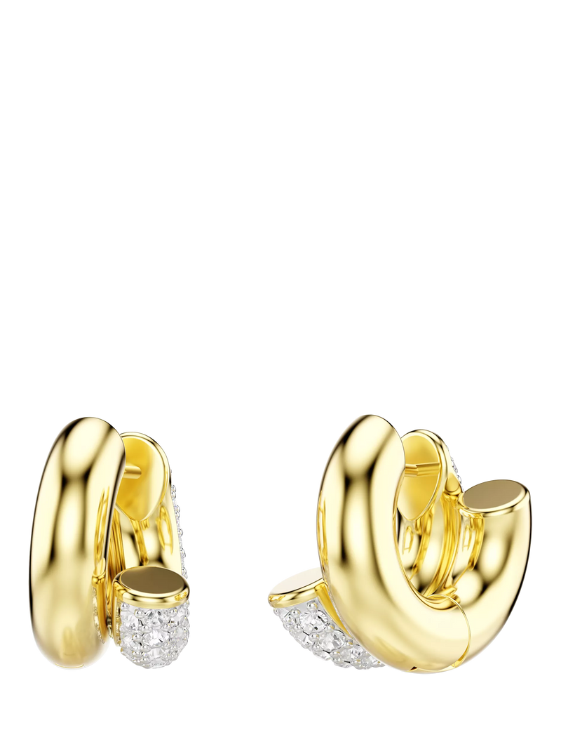 Swarovski gold crystal hoop earrings (British brand)