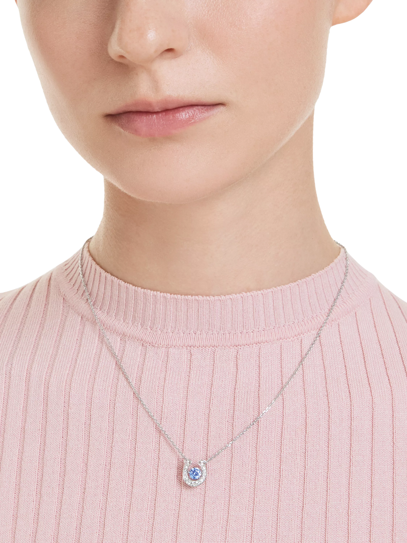 Swarovski blue horseshoe pendant necklace, UK version