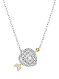 Swarovski crystal heart and arrow pendant necklace, imported from the UK