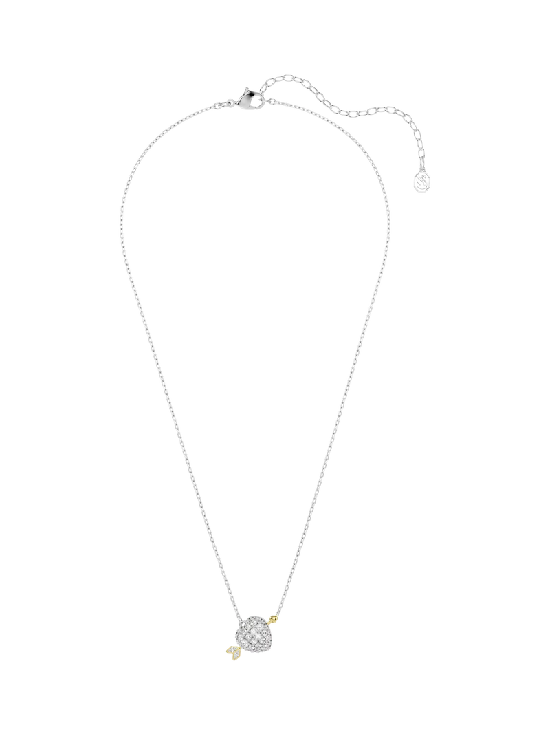 Swarovski crystal heart and arrow pendant necklace, imported from the UK