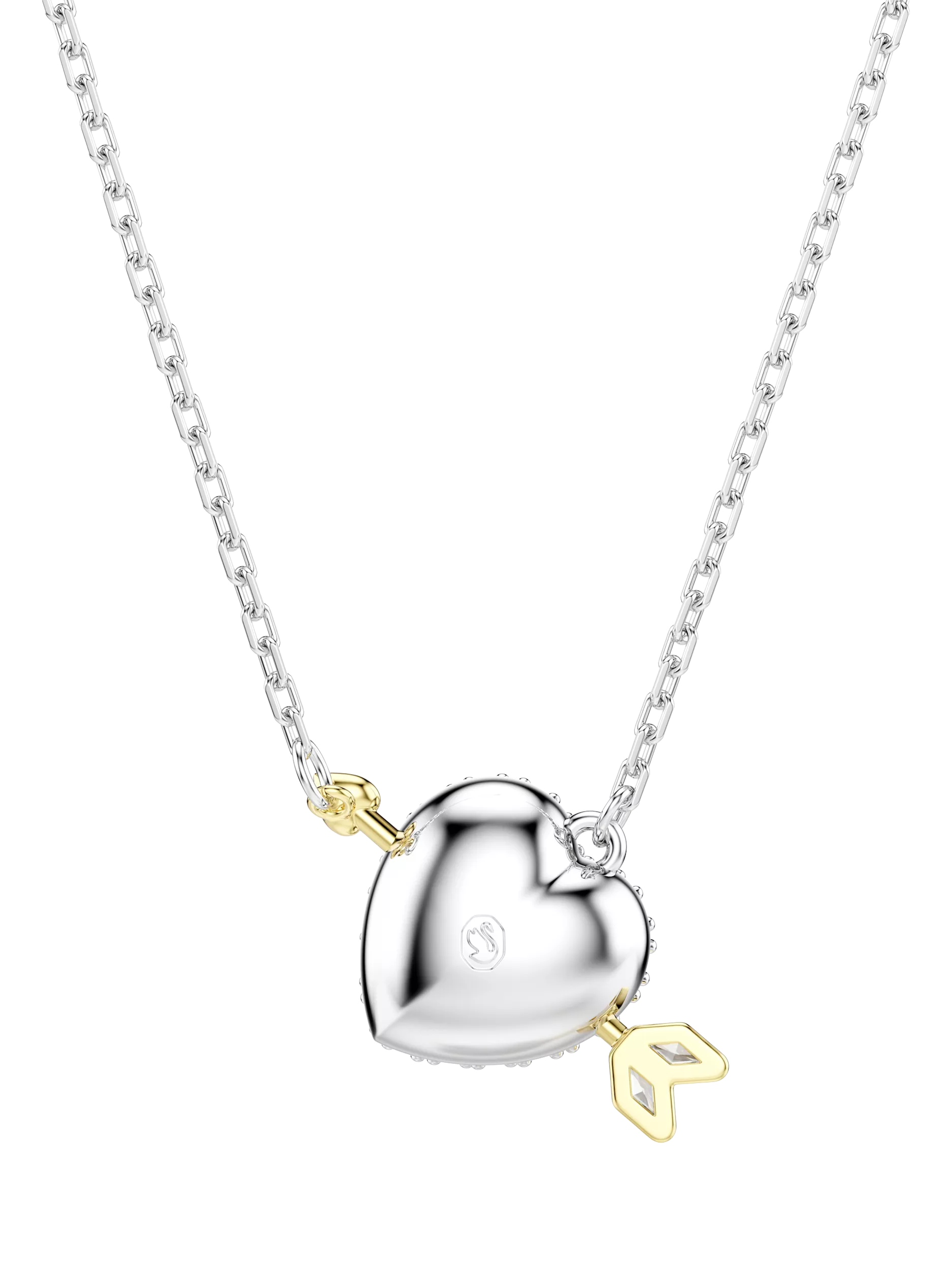 Swarovski crystal heart and arrow pendant necklace, imported from the UK