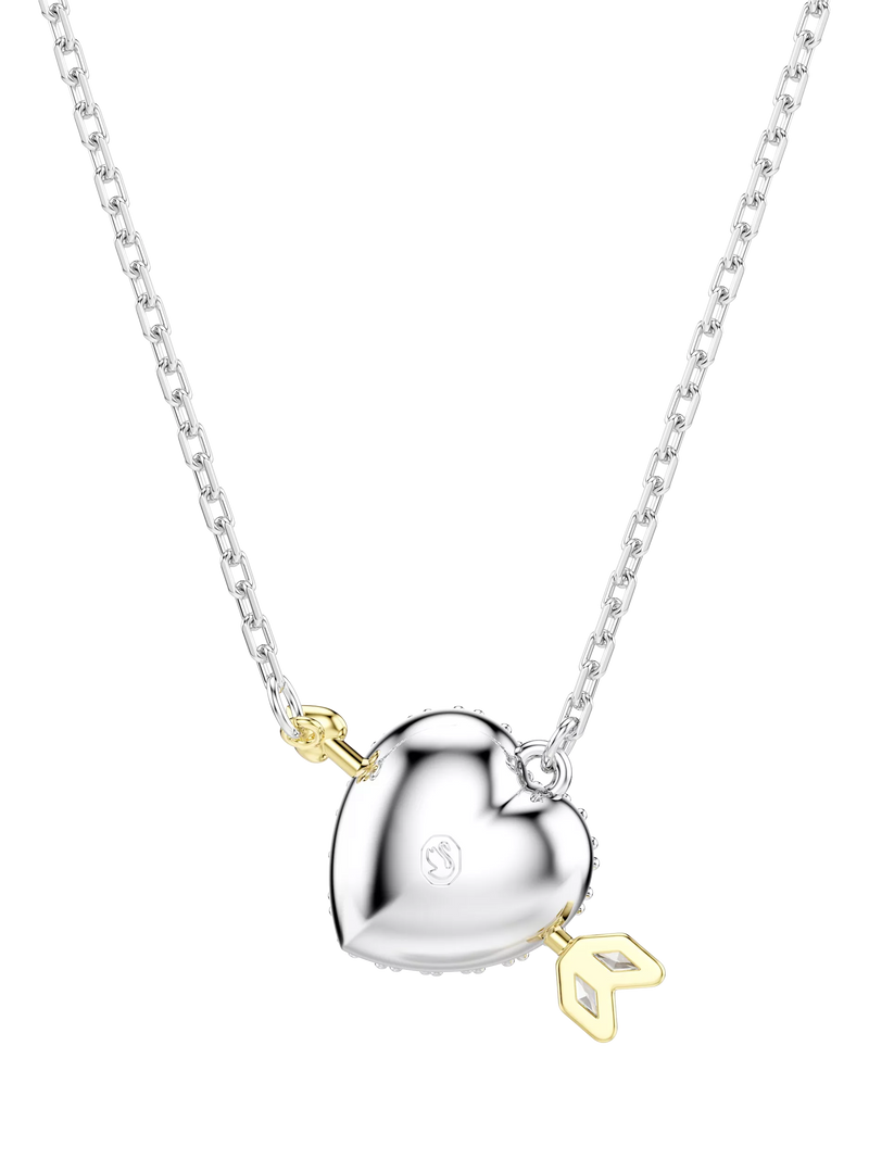 Swarovski crystal heart and arrow pendant necklace, imported from the UK