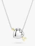 Swarovski crystal heart and arrow pendant necklace, imported from the UK
