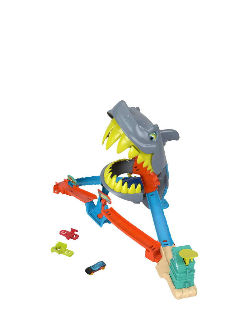 Hot Wheels Shark Chomp Beach Playset (British brand)